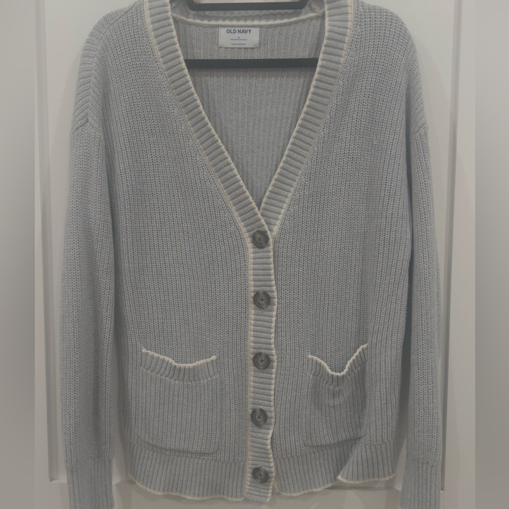 Old Navy Gray Blue Knit Sweater